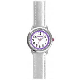 Stříbrné třpytivé dívčí hodinky se kamínky CLOCKODILE SPARKLE CWG5094