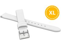 MINET XL Prodloužený bílý řemínek z luxusní kůže Top Grain - 14 - XL MSSXW14