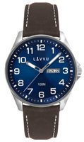 Ocelové pánské hodinky LAVVU LWM0144 BERGEN Blue/Top Grain Leather