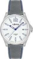 Pánské hodinky se safírovým sklem LAVVU LWM0163 NORDKAPP White / Top Grain Leather