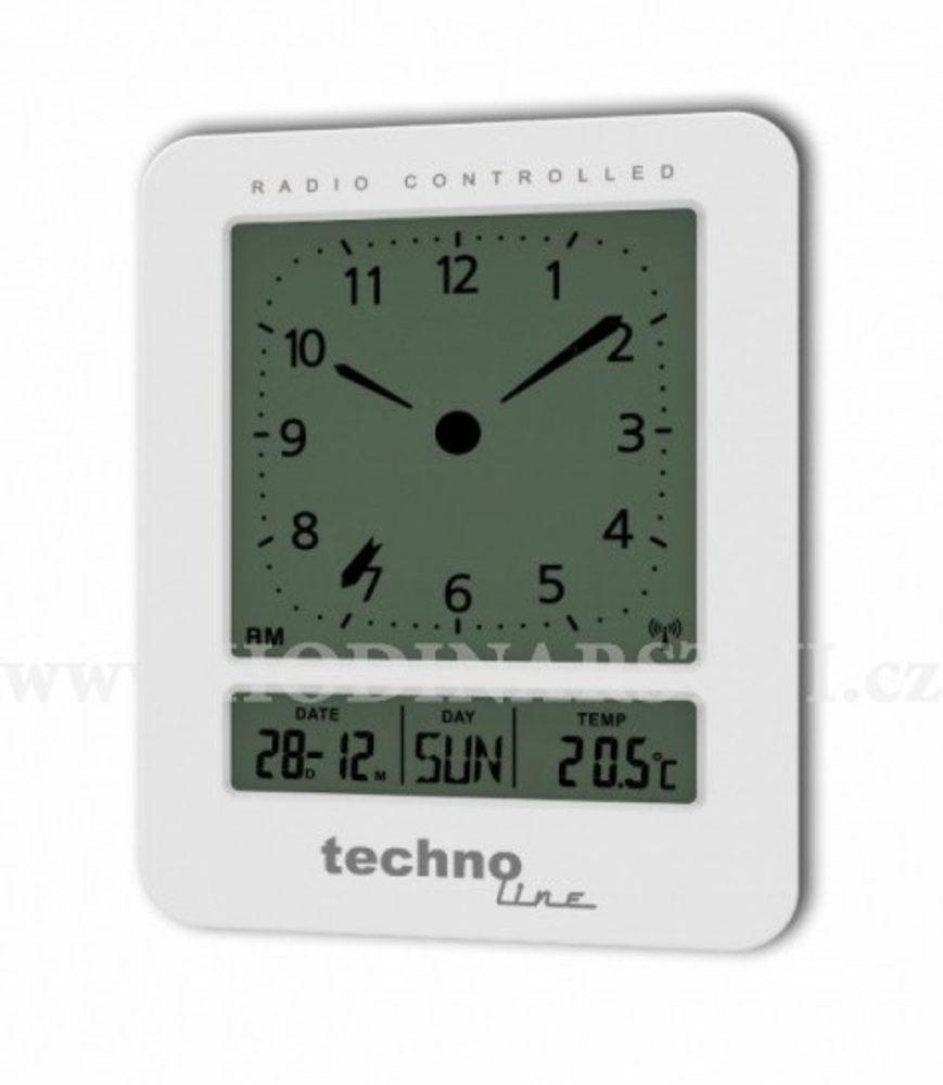 Budík s analogovým LCD displejem a teploměrem WT 745W